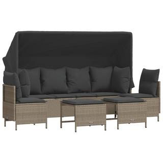 VidaXL set divano da giardino Polirattan  