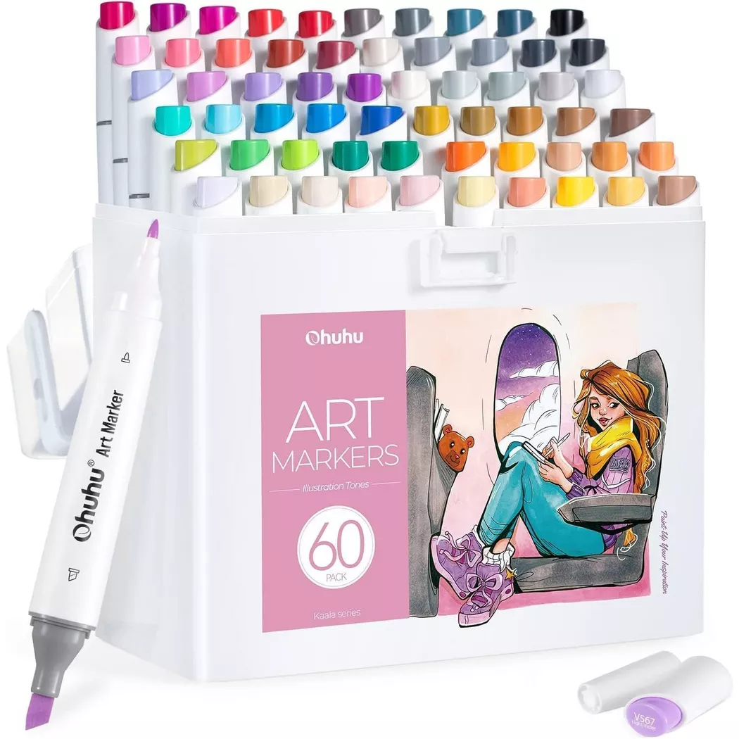 Ohuhu - Kaala Kunstmarker (60 Stk.) für Manga Illustrationen, Multicolor