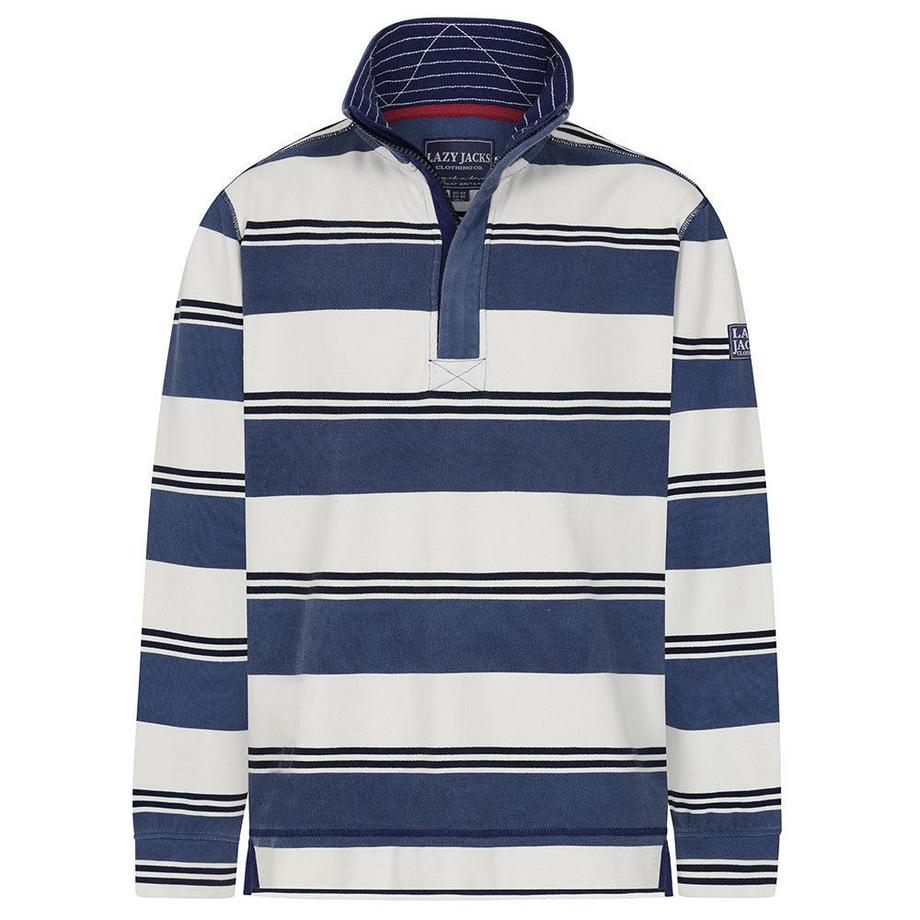 Lazy Jacks Piqué Gestreiftes Sweatshirt  
