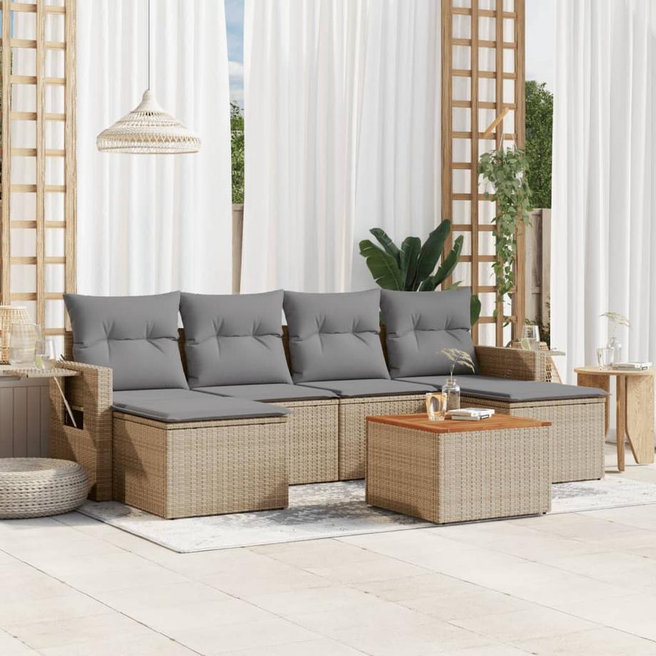 VidaXL Ensemble de canapés de jardin rotin synthétique  