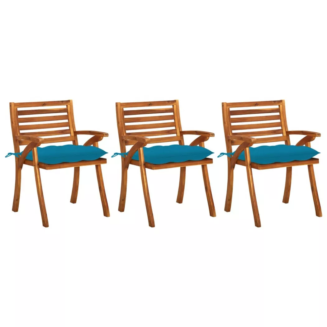 VidaXL - Esszimmerstuhl akazienholz, One Size, Blau