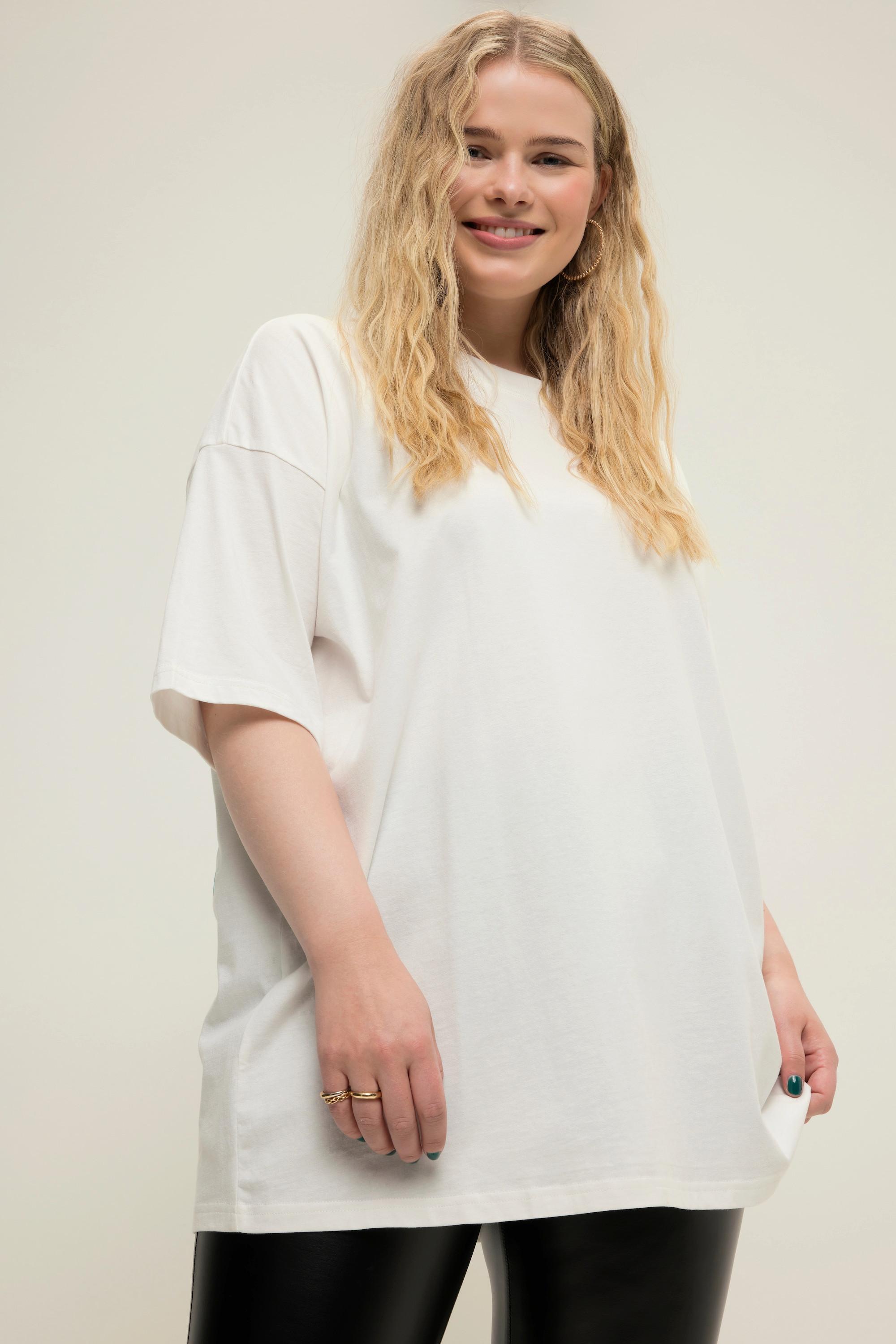 Studio Untold  T-shirt oversize, col rond, grand imprimé dans le dos 