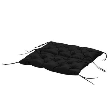 Coussin de banc 3 places 100x98x8 cm, coussin de banc avec sangles, coussin de siège, coussin de chaise extérieur/intérieur, coussin de siège, coussin de siège, coussin de banc pour meubles de jardin, balançoire de banc, noir