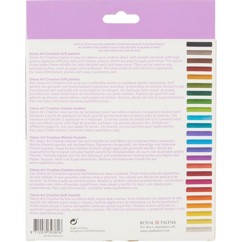 Talens Talens 9029024M pastello Colori a cera Morbido Colori assortiti 24 pz  