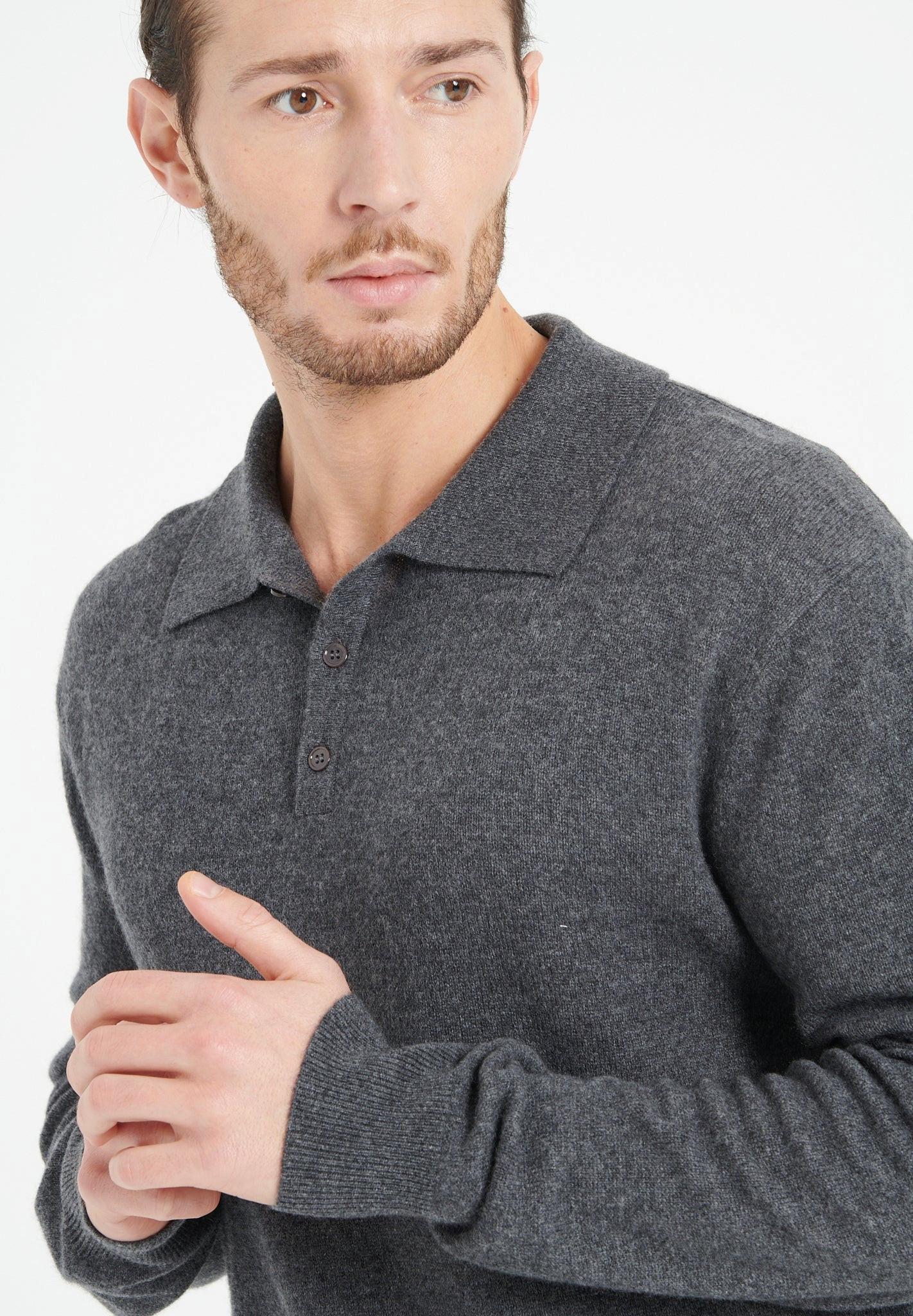 Studio Cashmere8  LUKE 5 Polo manches longues - 100% cachemire 