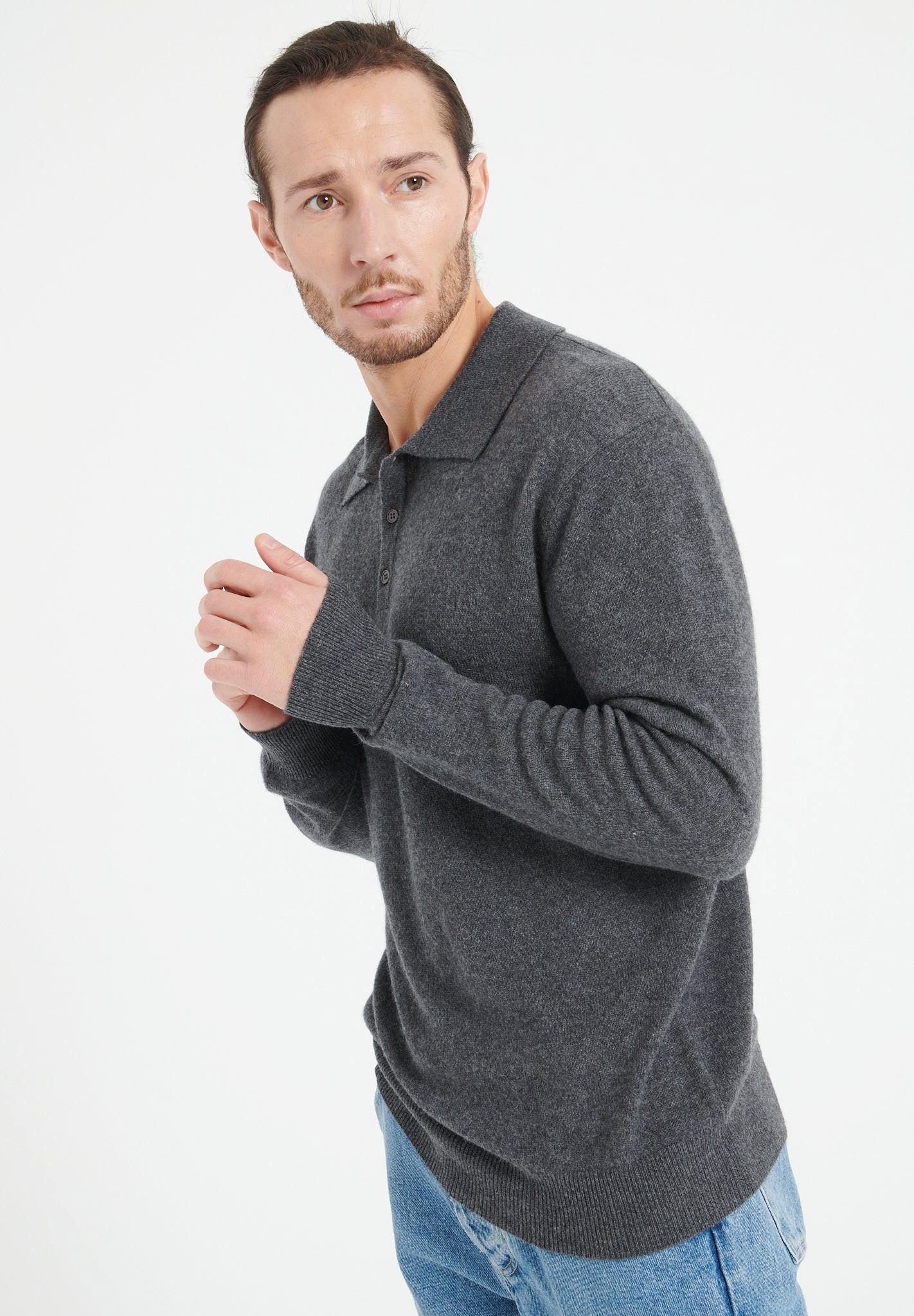 Studio Cashmere8  LUKE 5 Langärmeliges Polo-Shirt - 100% Kaschmir 