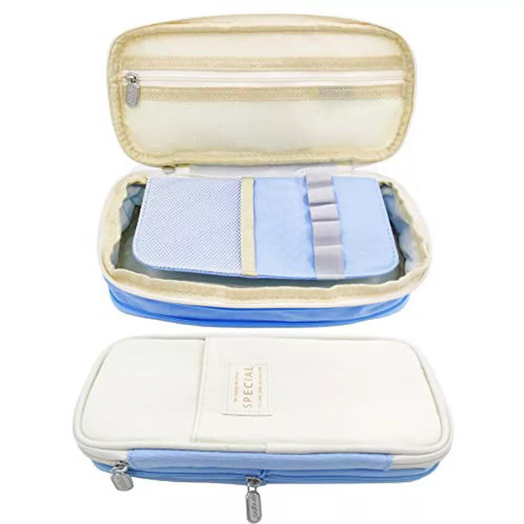 Only-bags.store - Federmäppchen, Großes Fassungsvermögen Federmäppchen, Langlebige Federtaschen, Federmäppchen mit Reißverschluss, One Size, Blau