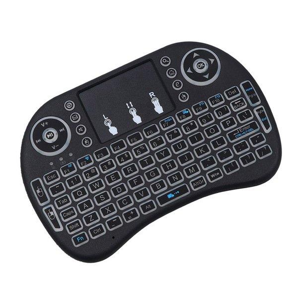 eStore  Tastiera wireless con tocco e LED, QWERTY - nera 