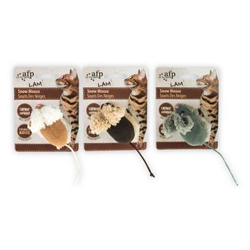 AFP Herbe à chat en laine d'agneau et souris des neiges