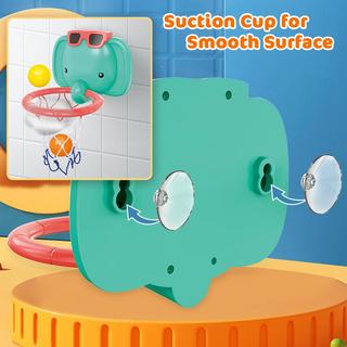 Activity-board  Baby Badespielzeug, Badezimmer, Baby Badespielset mit Elefanten Basketballrahmen, Vogel, Krabbe, Wolken, Yacht 