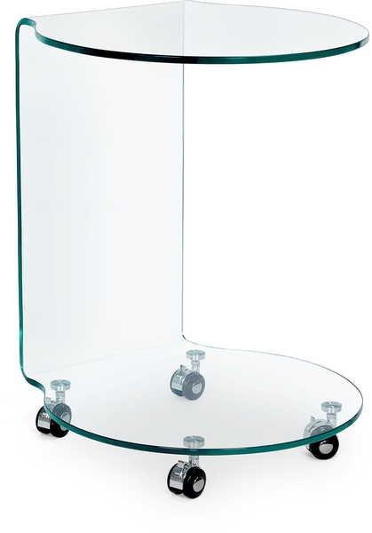 mutoni Table d'appoint en verre Iride ronde 45  