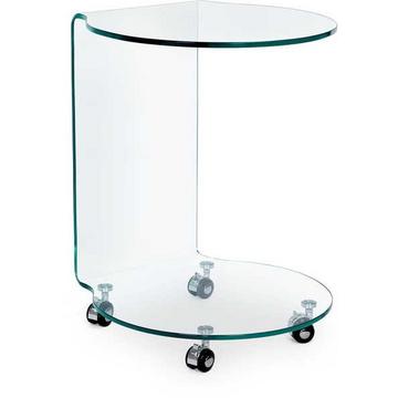 Table d'appoint en verre Iride ronde 45