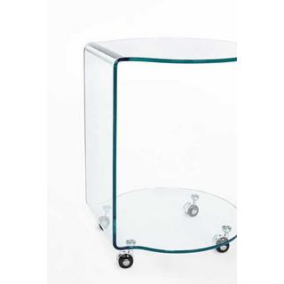 mutoni Table d'appoint en verre Iride ronde 45  