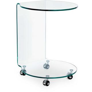 mutoni Table d&#039;appoint verre Iride ronde 45  