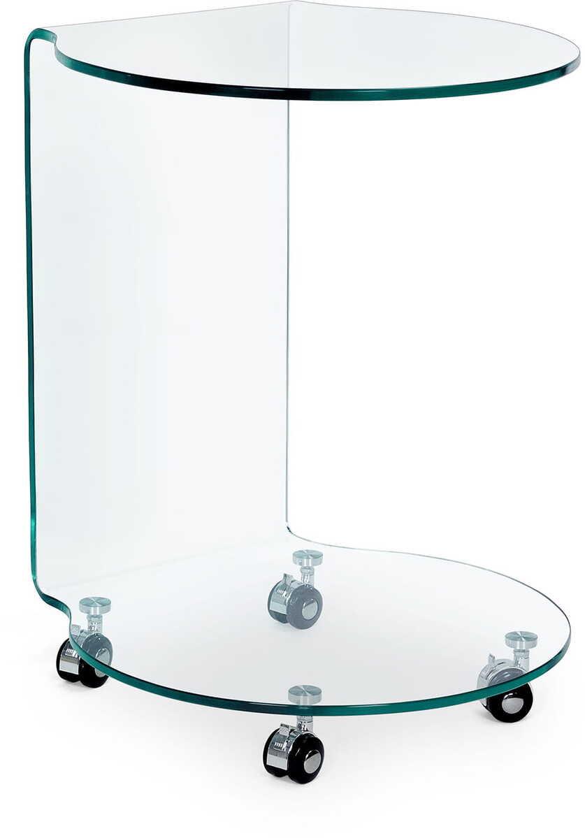 mutoni Table d&#039;appoint verre Iride ronde 45  