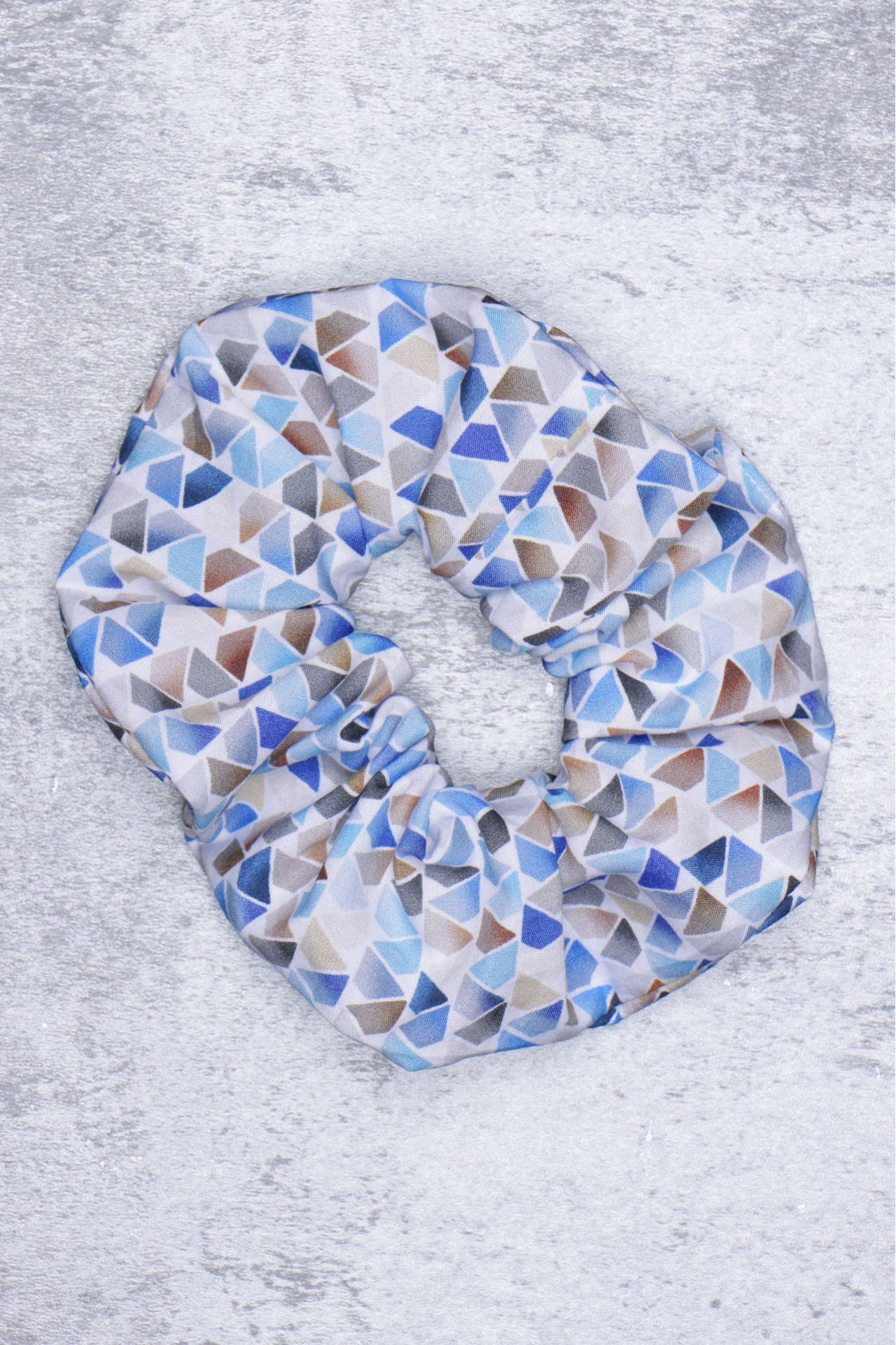 Image of Zick-zack-scrunchie Damen Weiss ONE SIZE