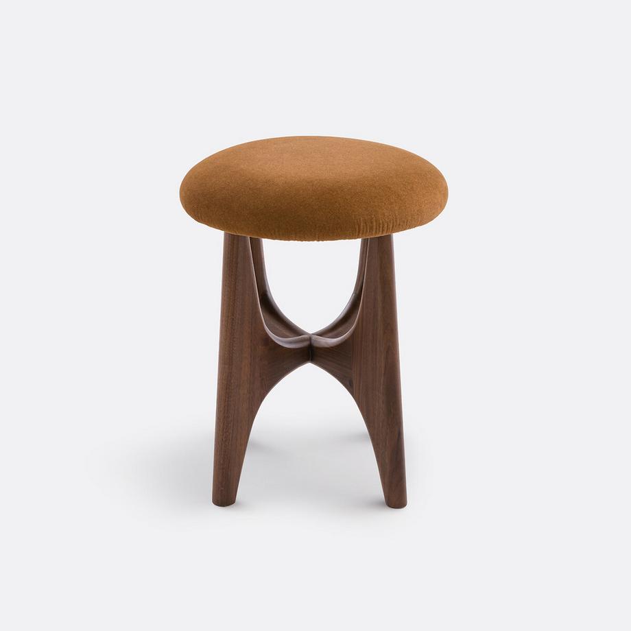 La Redoute Intérieurs Gepolsterter Hocker aus massivem Nussbaum  