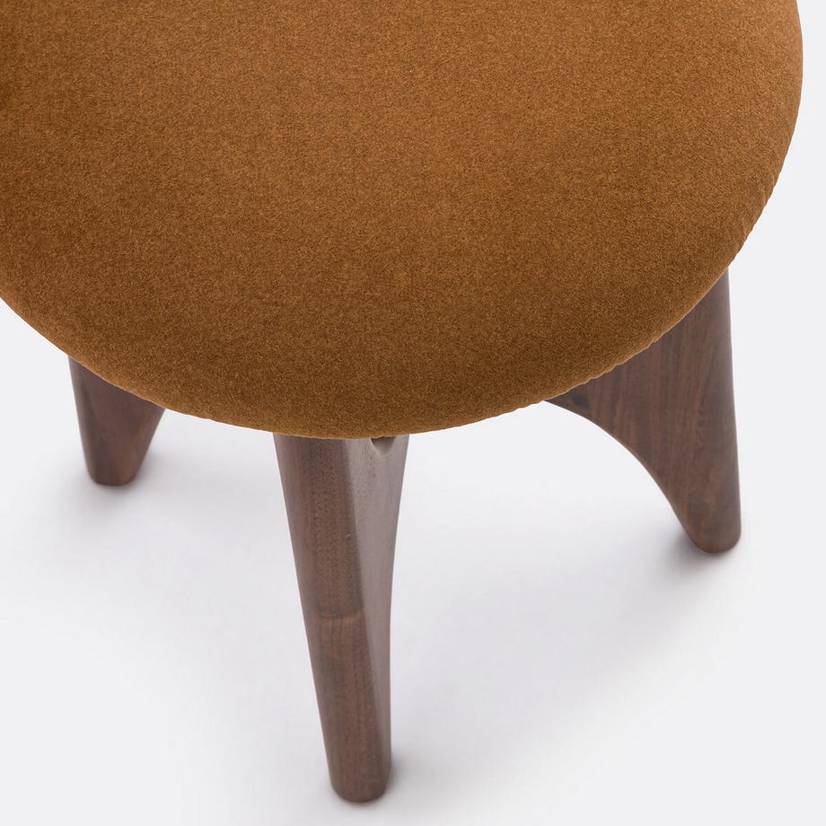 La Redoute Intérieurs Gepolsterter Hocker aus massivem Nussbaum  