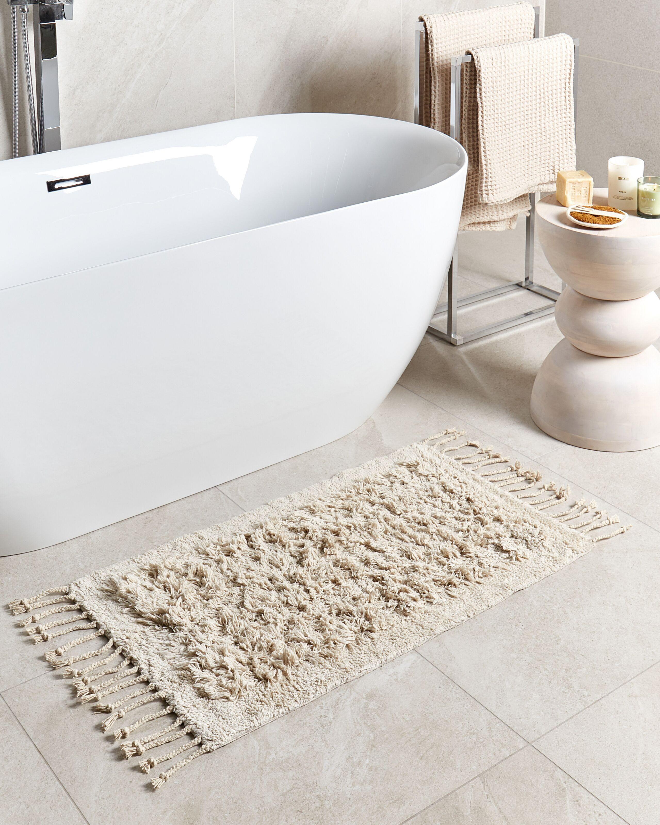 Beliani Tapis de bain en Coton Moderne OLTAN  