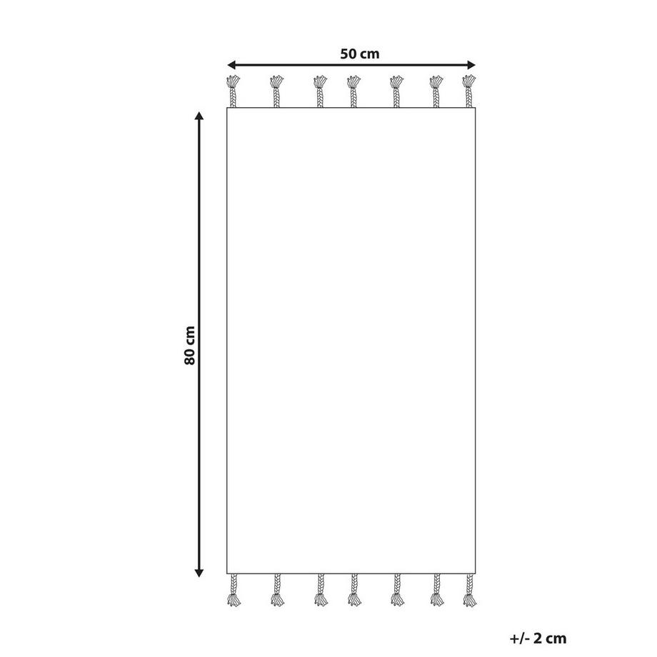 Beliani Tapis de bain en Coton Moderne OLTAN  