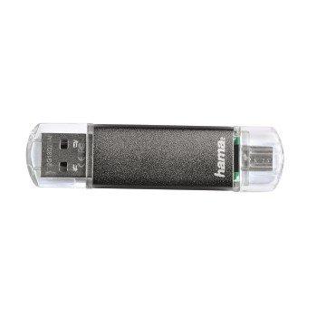 hama  Hama Pendrive USB-MicroUSB 2.0 Laeta Twin 16GB grigio 