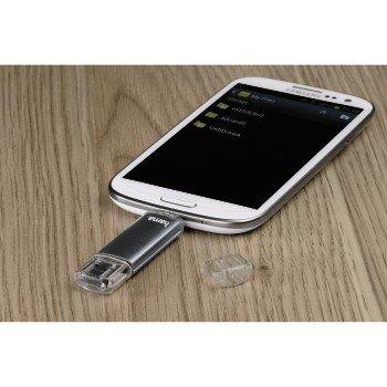 hama  Hama Pendrive USB-MicroUSB 2.0 Laeta Twin 16GB grigio 