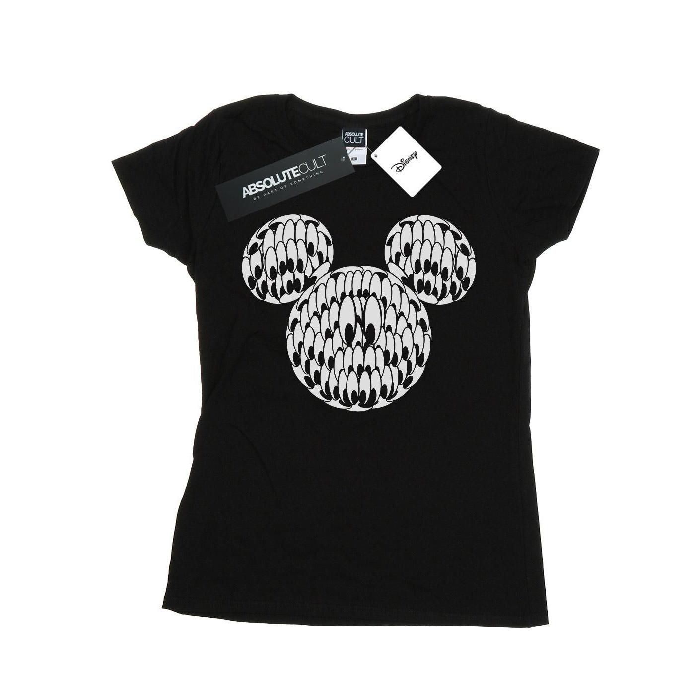 Image of Mickey Mouse Head Of Eyes Tshirt Damen Schwarz XXL
