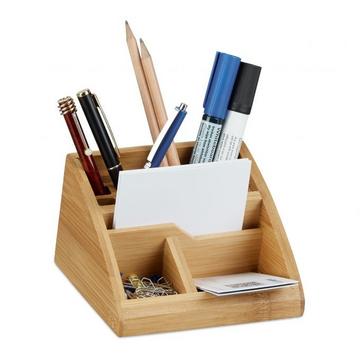 Organisation de bureau en bambou