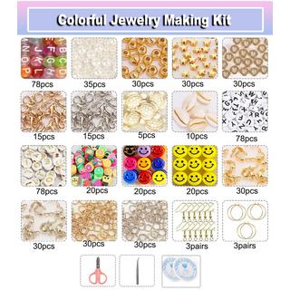 Activity-board  Perles à enfiler, 10000+pcs Clay Beads Set Heishi Beads Set Jewelry Polymer Clay Beads, DIY Bead Set for Bracelets Heishi Beads 