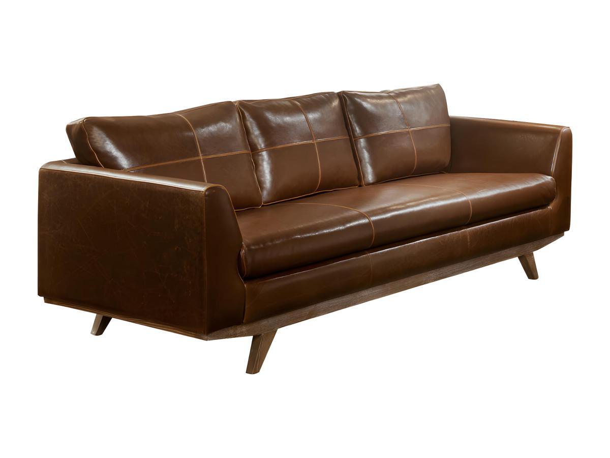 Vente-unique Ledersofa Vintage 3Sitzer ALEGAN  