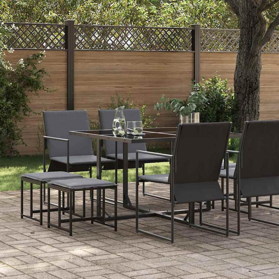 VidaXL Mobilier de jardin acier  