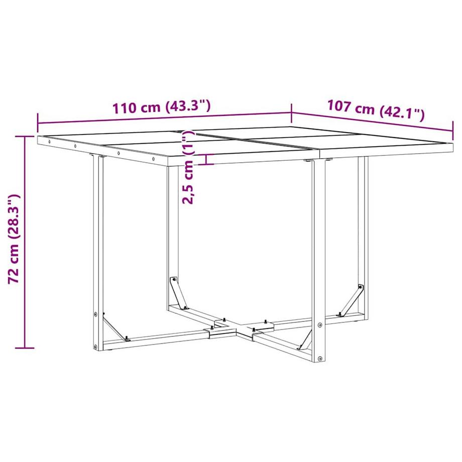 VidaXL Mobilier de jardin acier  