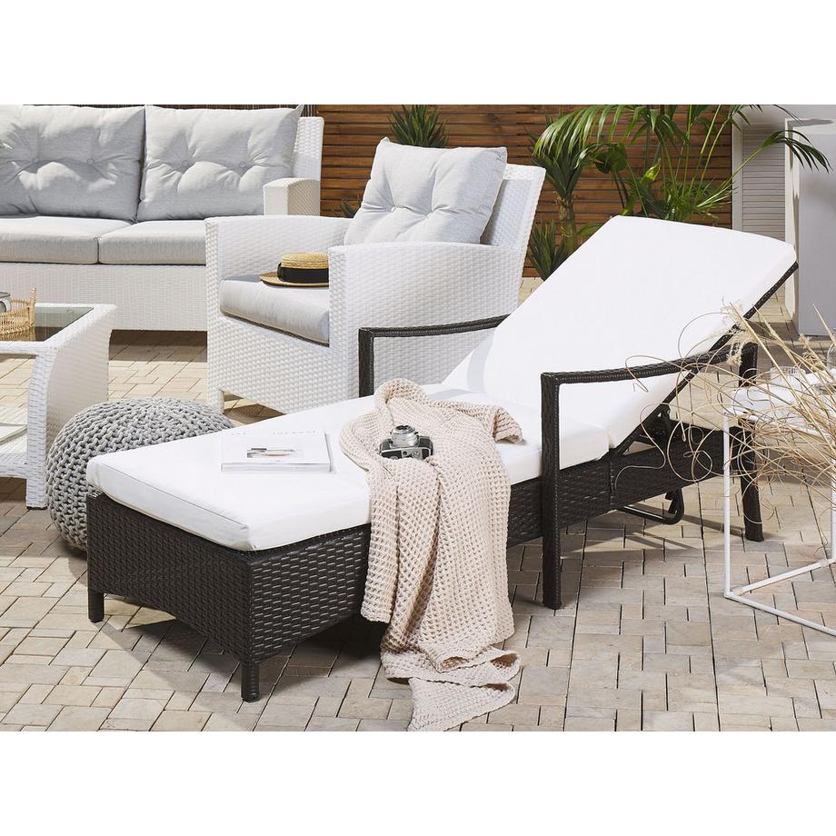 Beliani Transat avec coussin en Polyrotin Traditionnel VASTO  