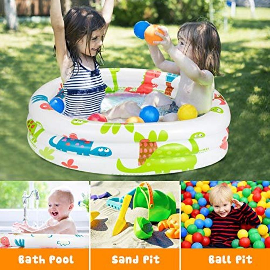 Activity-board  Aufblasbares Planschbecken - Beach Buddies Baby Pool Kinder Set Up Planschbecken, Multicolor Ø 90 x 