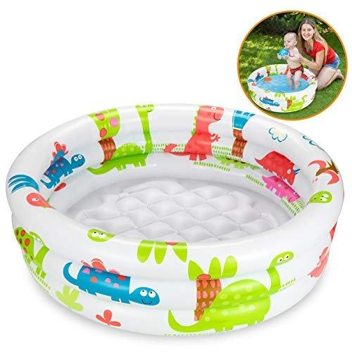 Image of Aufblasbares Planschbecken - Beach Buddies Baby Pool Kinder Set Up Planschbecken, Multicolor Ø 90 x Multicolor