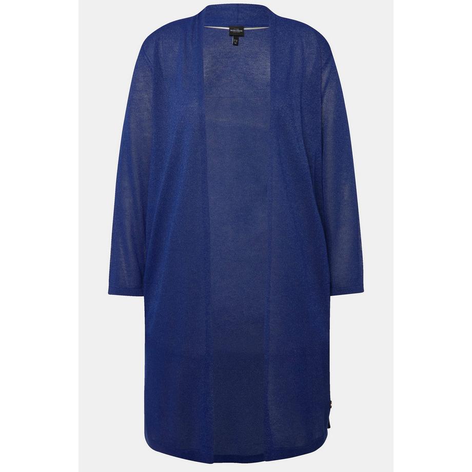 Ulla Popken Cardigan long paillettes col montant encolure en V  