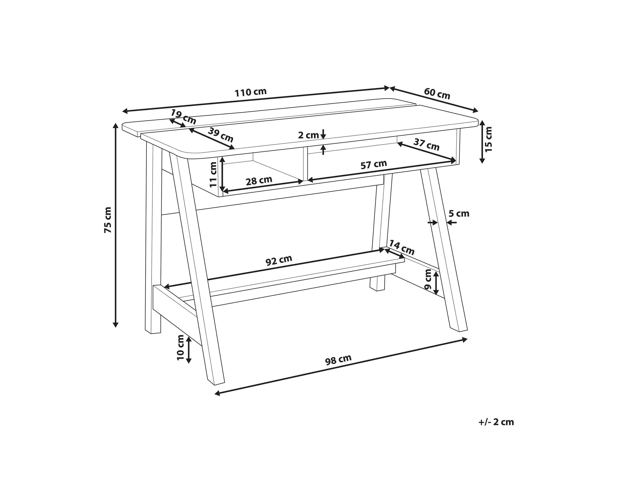 Beliani Table de bureau en MDF Moderne JACKSON  