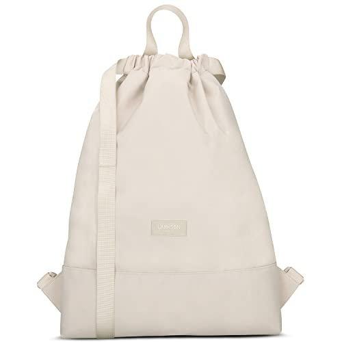 Only-bags.store Turnbeutel Beige - No 7 - Rucksack für Sport und Festival - Beutel Rucksack Klein mit Innentasche -  