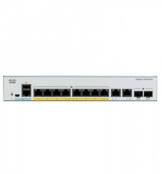 Image of 8 Port Rail PoE+ Switch C1000-8P-E-2G-L