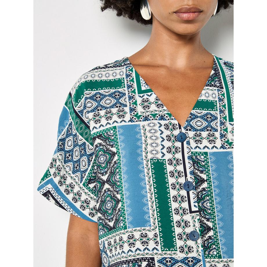 APRICOT Blouse Patchwork Folk  