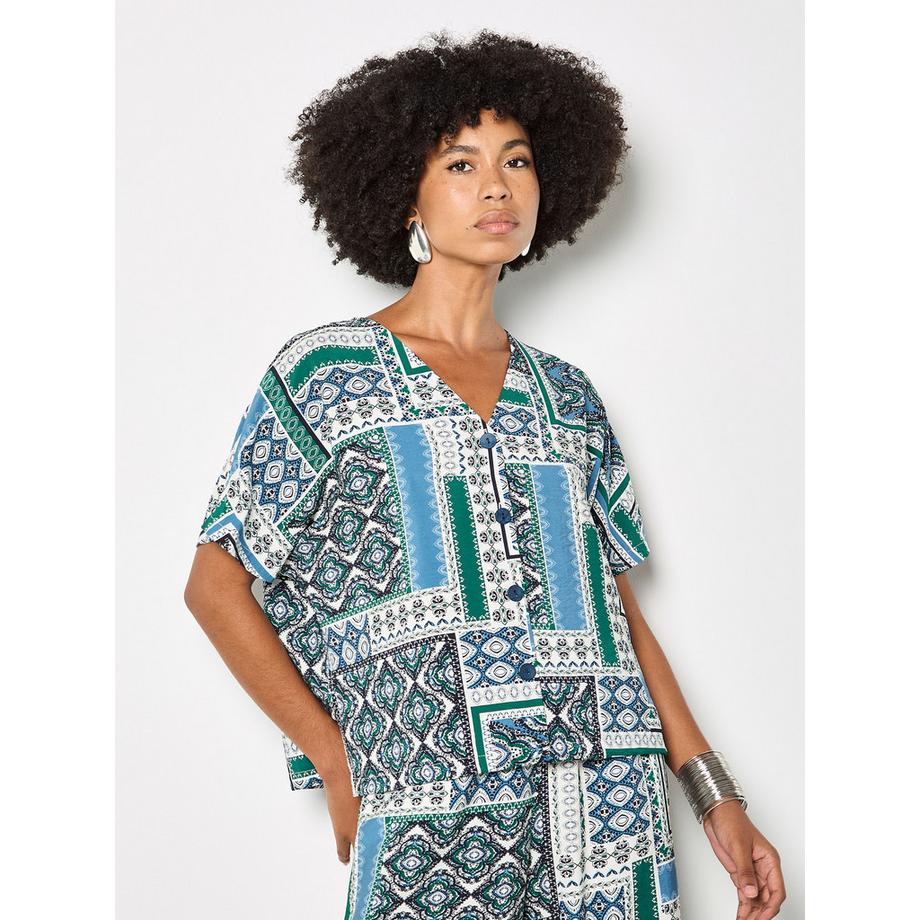 Blouse patchwork folk