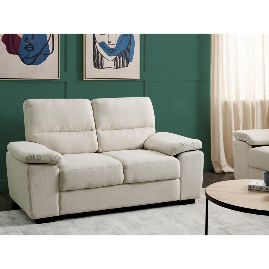 Beliani 2 Sitzer Sofa aus Stoff Skandinavisch VOGAR  