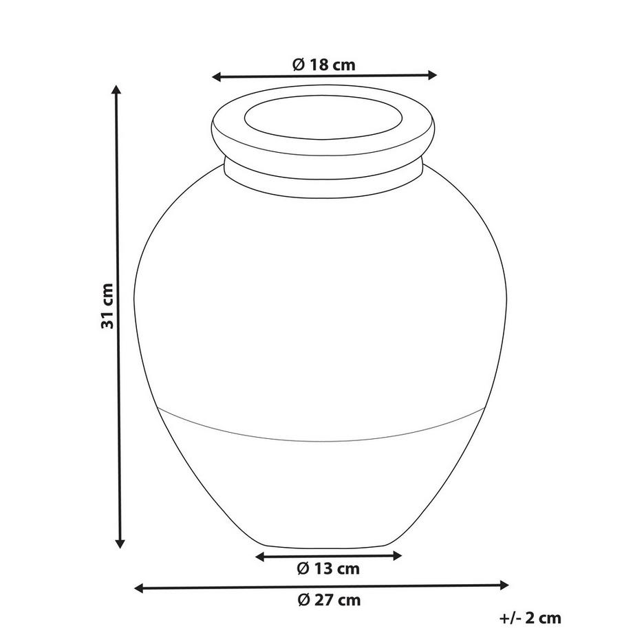 Beliani Vase décoratif en Terre cuite  DAULIS  
