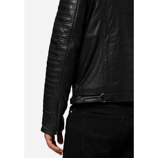 RICANO  Lederjacke 410 - Bikerjacke mit Druckknopfverschluss am Band 