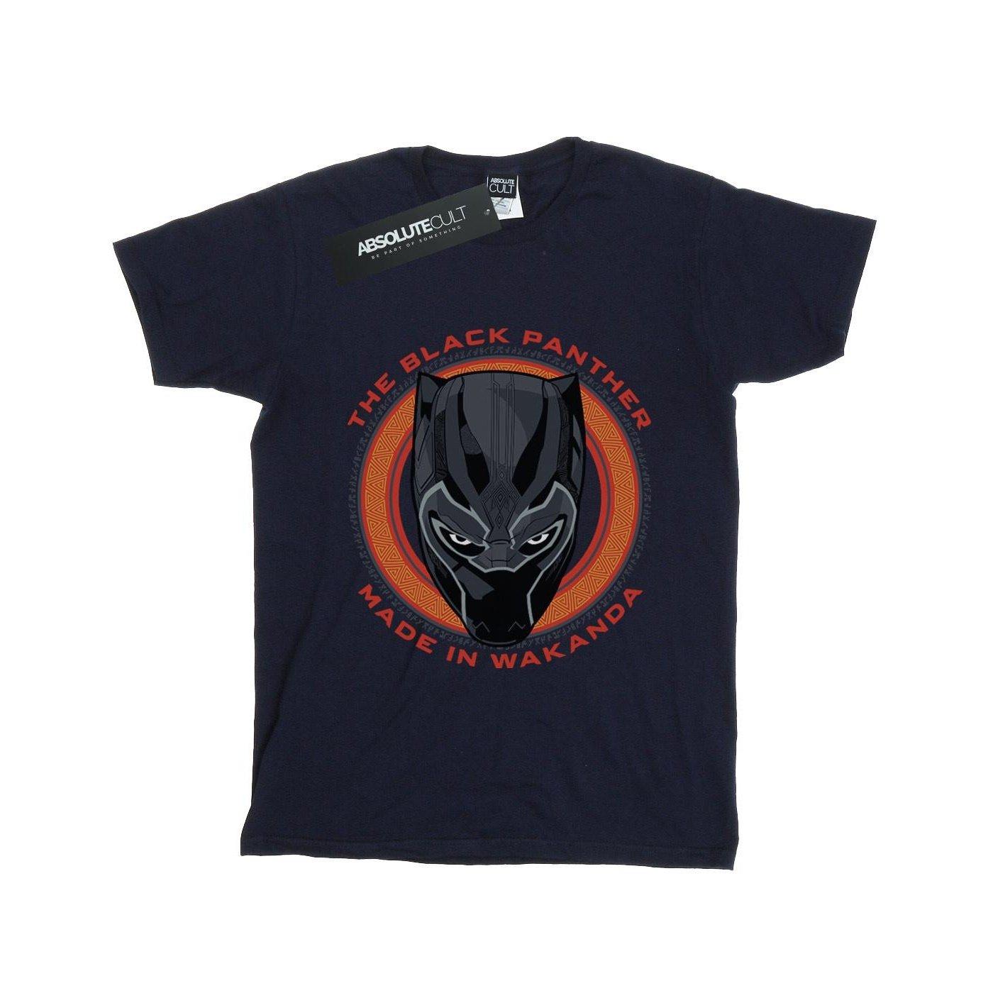 Image of Black Panther Made In Wakanda Red Tshirt Damen Marine XL
