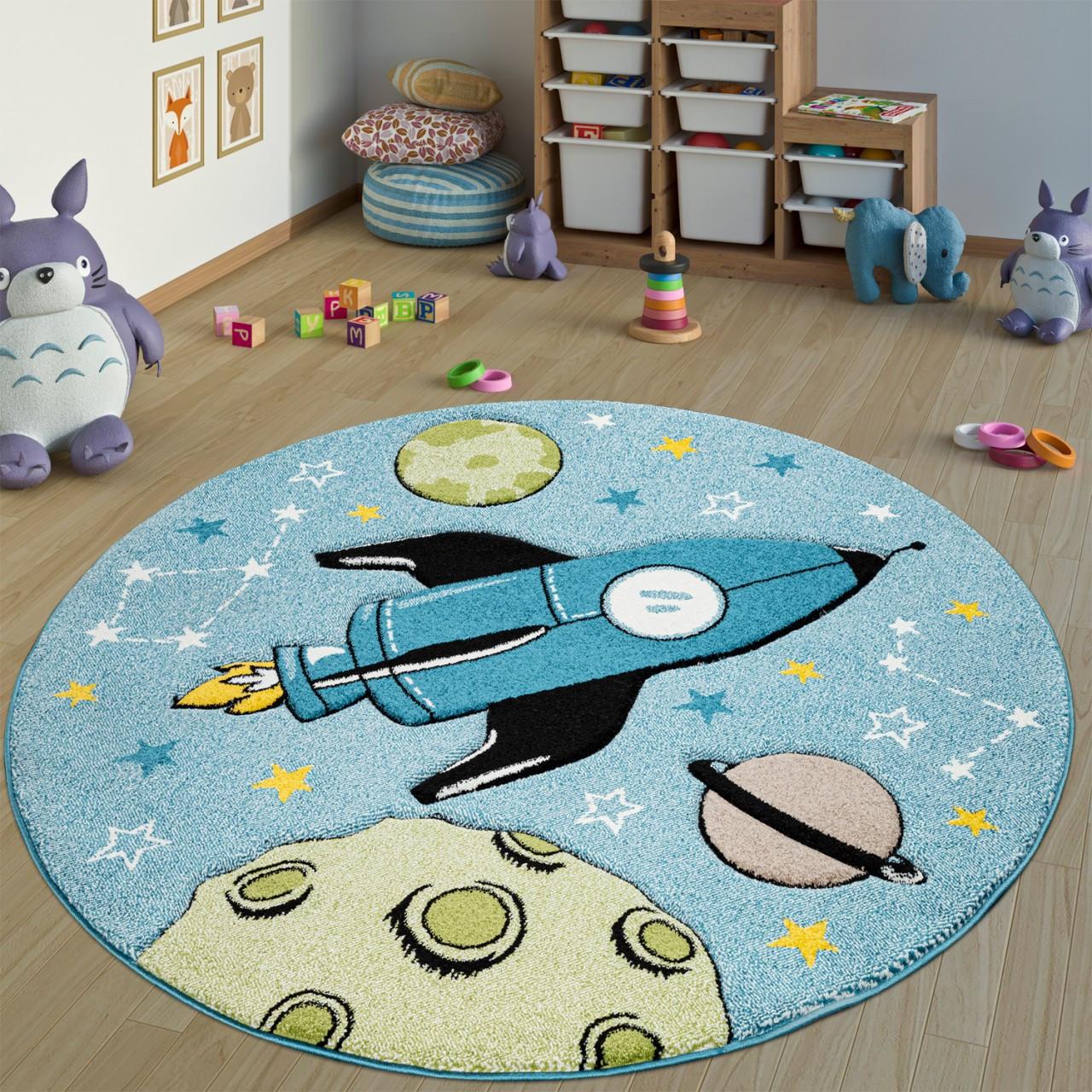 Paco Home Tapis pour enfants du motif spatial  