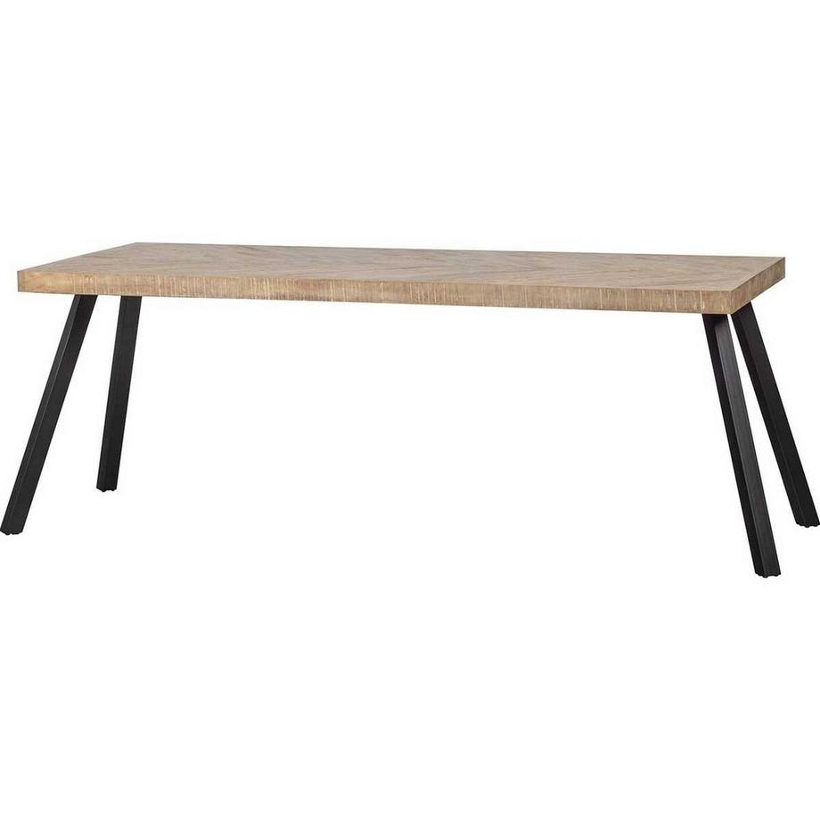 mutoni Esstisch Tablo Mango Herringbone 200x90 Square Fuss  