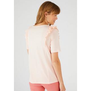 Damart  Tee-shirt bi-matière broderie anglaise. 