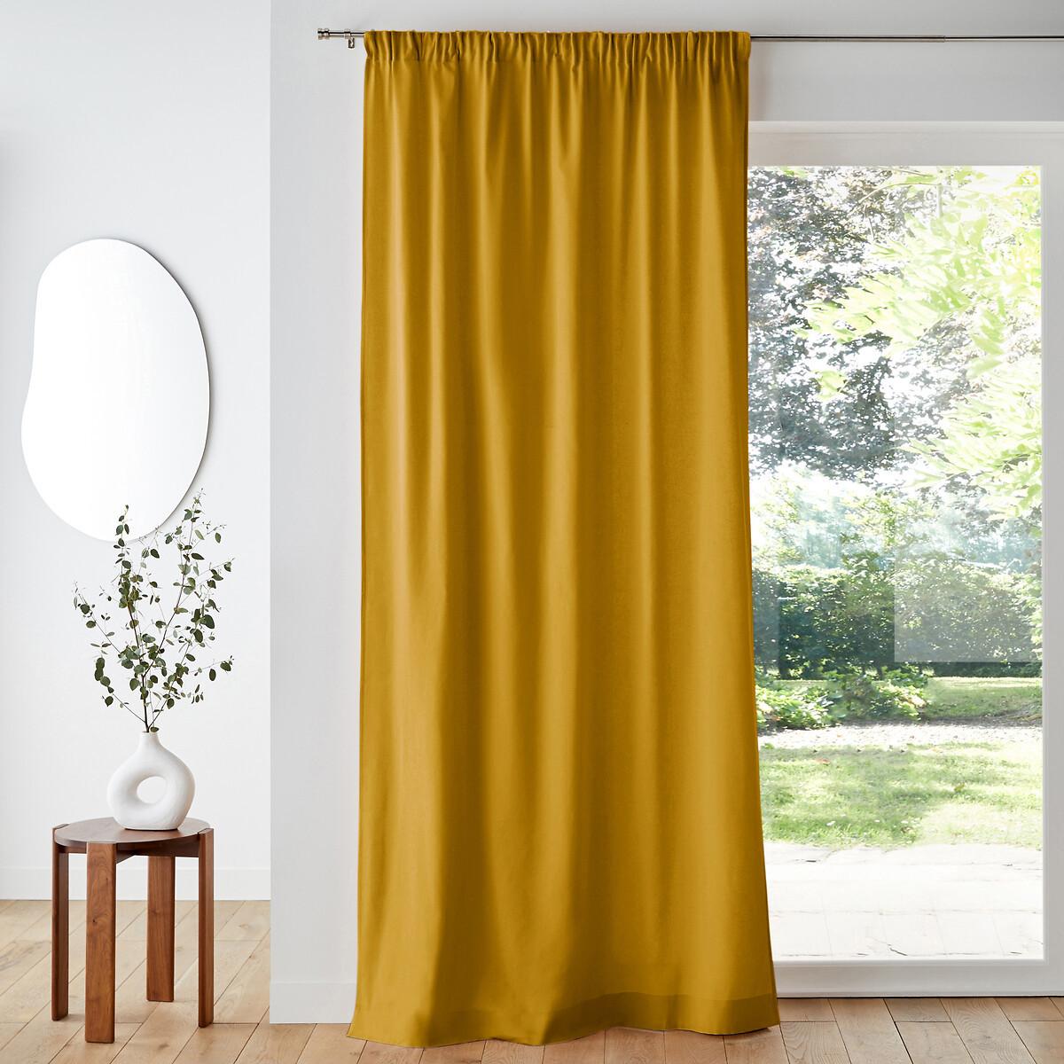 Image of Vorhang Scenario Mit Faltenband Unisex Gelb 135x180 cm