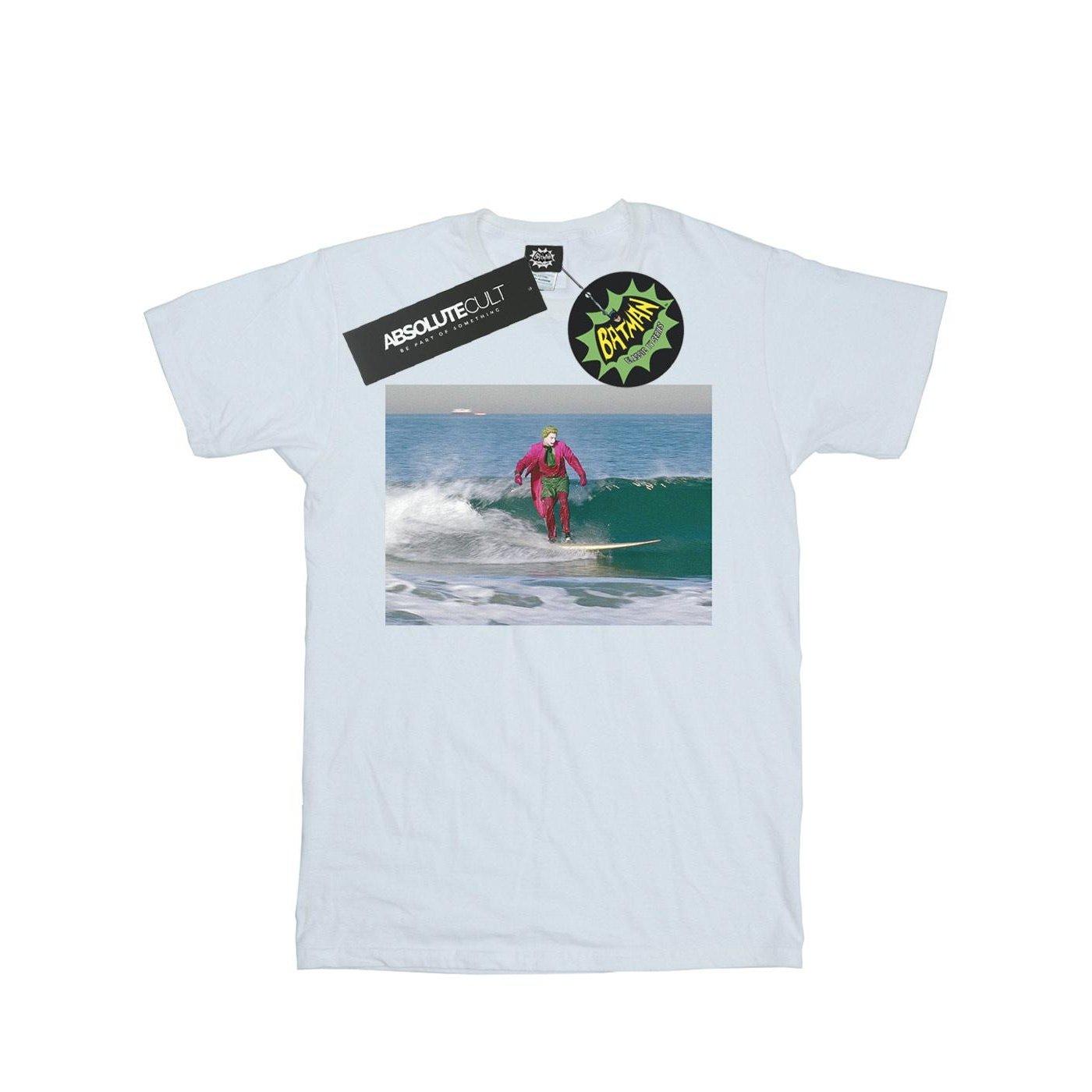 Image of Batman Tv Series Joker Surfing Tshirt Herren Weiss 5XL